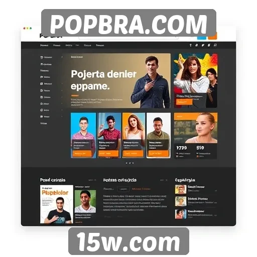 Interface do usuário do site POPBRA em foco