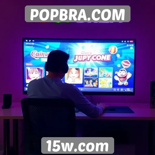 Experiência do usuário no site de jogos POPBRA COM